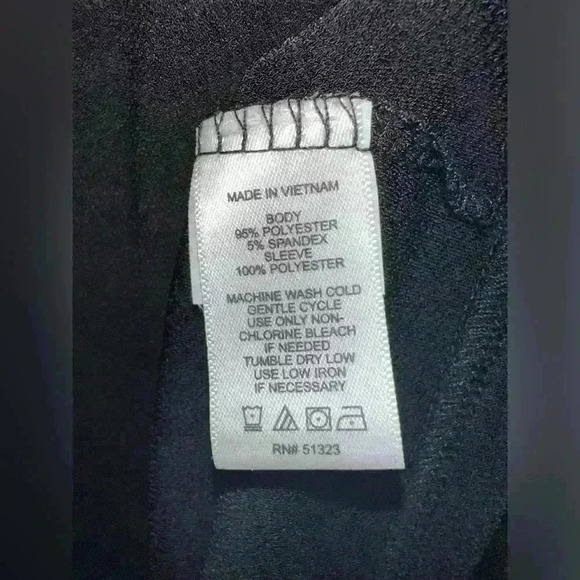 CeCe Dress Womens 2XL Black Sheer Sleeve NWT - Picture 6 of 7